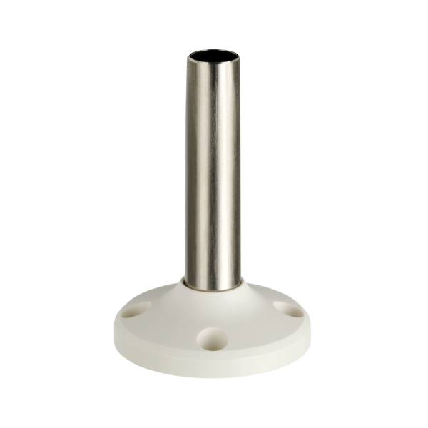 Harmony XVM, support tube with fixing base l=100 mm, aluminium white, - Schneider Electric - XVMZ02