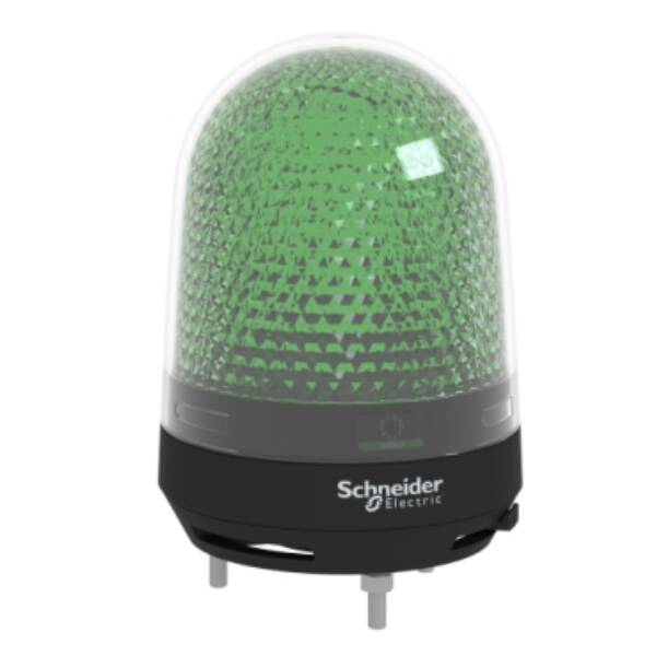 Illuminated beacon with buzzer, green, Ø100, 70...90 dB, integral LED, 12...24 V DC - Schneider Electric - XVR3B03S