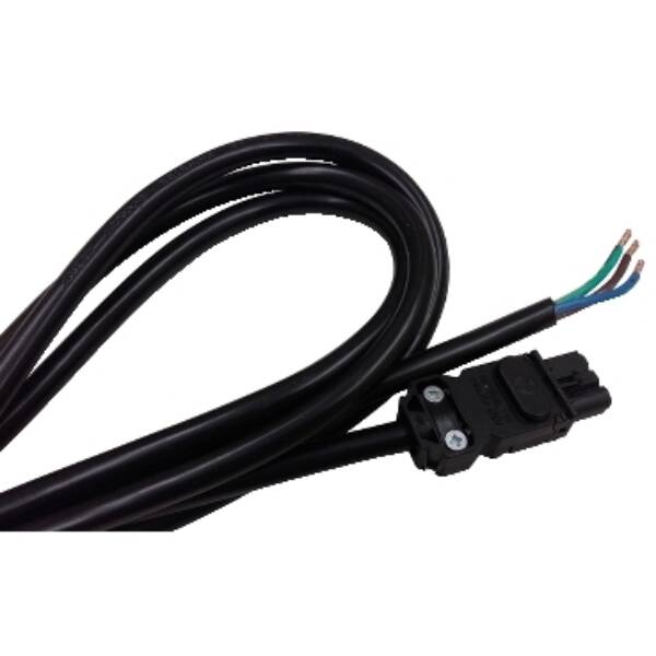 Power cable 3m long for IEC Multi-fixing LED lamps - Schneider Electric - NSYLAM3M