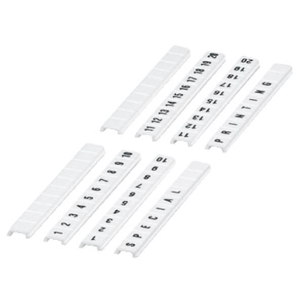 CLIP IN MARKING STRIP, FLAT, 5MM, 10 CHARACTERS 1 TO 10, PRINTED HORI - Schneider Electric - NSYTRABF510