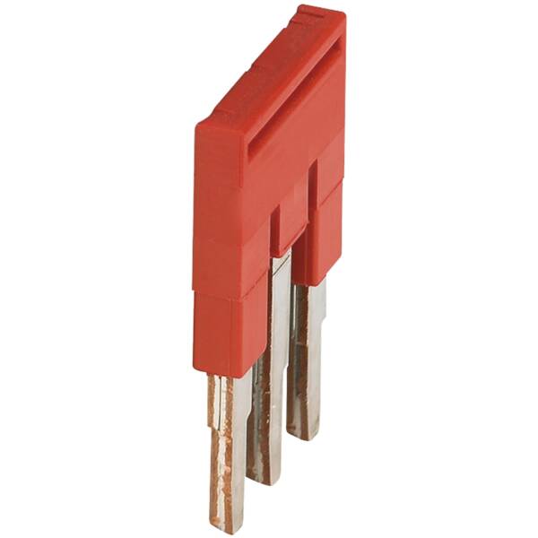 PLUG-IN BRIDGE, 3POINTS FOR 2,5MM² TERMINAL BLOCKS, RED - Schneider Electric - NSYTRAL23