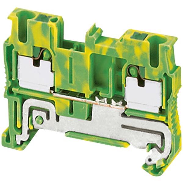 PUSH-IN TERMINAL, PROTECTIVE EARTH, 2 POINTS, 2,5MM², GREEN-YELLOW - Schneider Electric - NSYTRP22PE