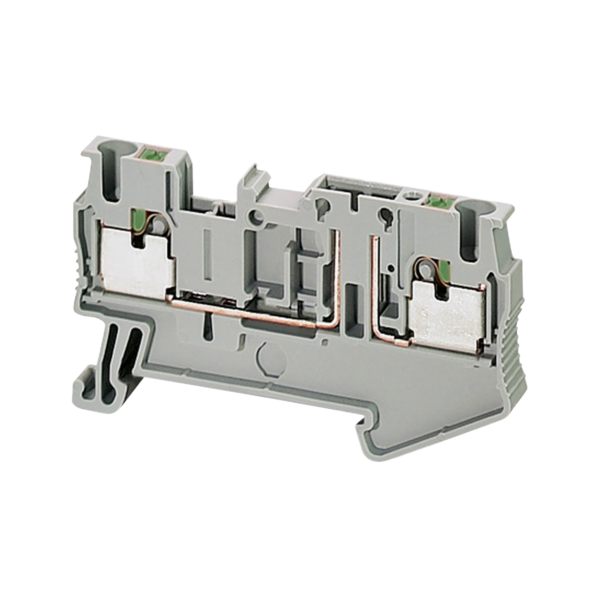 PUSH-IN TERMINAL, BASIC DISCONNECT TERMINAL, 2 POINTS, 2,5MM², GREY - Schneider Electric - NSYTRP22TB