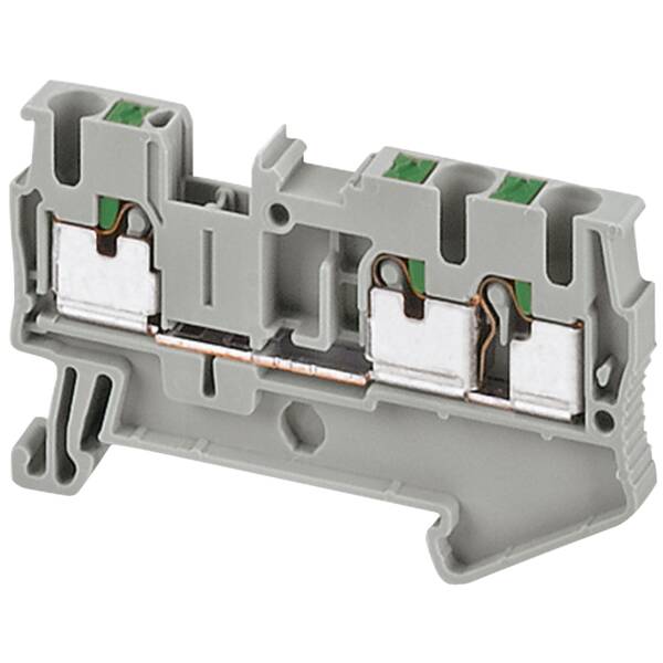 PUSH-IN TERMINAL, FEED THROUGH, 3 POINTS, 2,5MM², GREY - Schneider Electric - NSYTRP23