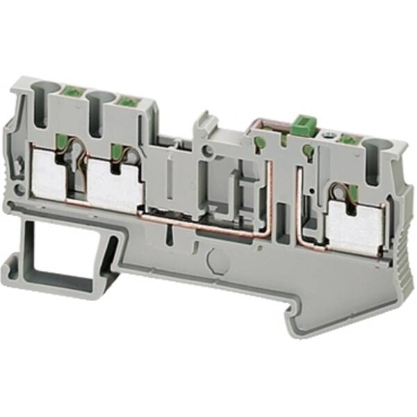 PUSH-IN TERMINAL, KNIFE DISCONNECT, 3 POINTS, 2,5MM², GREY - Schneider Electric - NSYTRP23SC