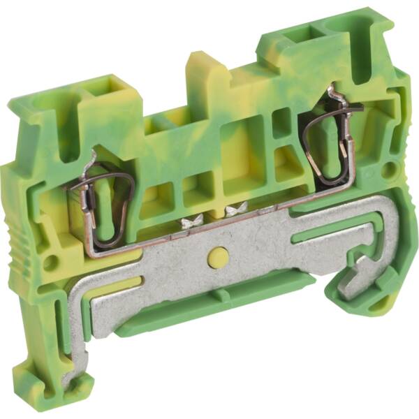 SPRING TERMINAL, PROTECTIVE EARTH, 2 POINTS, 2,5MM², GREEN-YELLOW - Schneider Electric - NSYTRR22PE