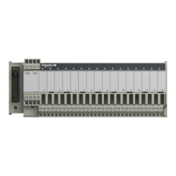 sub-base - soldered solid state output relay ABE7 - 16 inputs - 115 V AC - Schneider Electric - ABE7S16E2F0