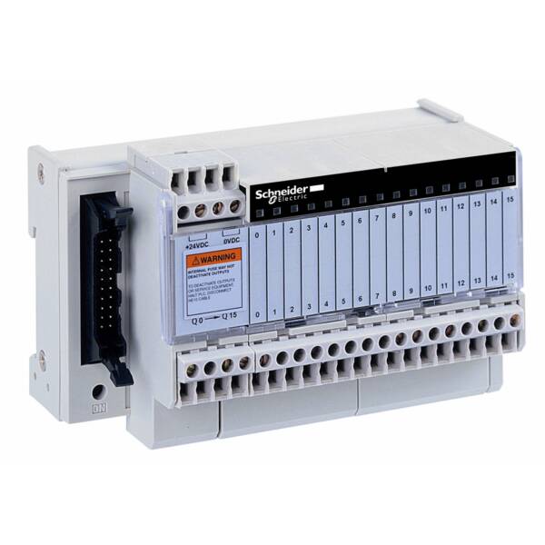 sub-base - soldered solid state output relay ABE7 - 16 outputs - 0.5 A - Schneider Electric - ABE7S16S1B2