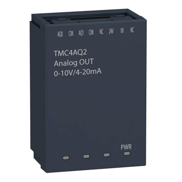 Analogue output cartridge, Modicon M241, 2 analog outputs - Schneider Electric - TMC4AQ2