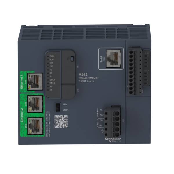 Logic controller, Modicon M262, 3ns/instruction, Ethernet - Schneider Electric - TM262L20MESE8T