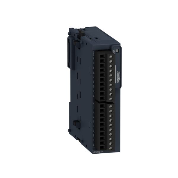 Analog input module, Modicon TM3, 4 temperature differential inputs (screw) 24 VDC - Schneider Electric - TM3TI4D