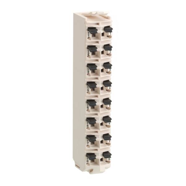 terminal block - 16 contacts - white - quantity 1 - Schneider Electric - TM5ACTB16