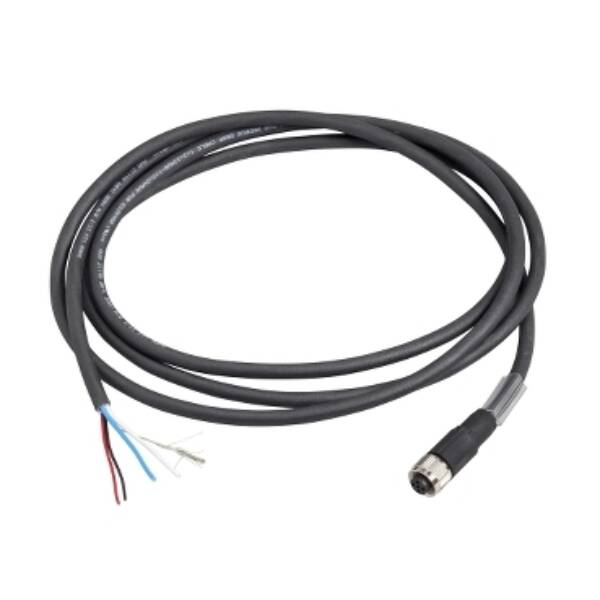 CANopen bus connection cable - straight - M12-A female-wire - 3m - Schneider Electric - TCSCCN1FNX3SA