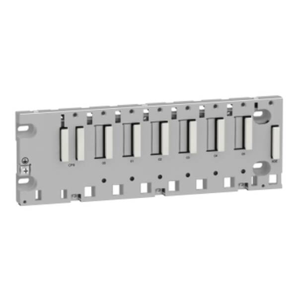 ruggedized rack M340 - 6 slots - panel, plate or DIN rail mounting - Schneider Electric - BMXXBP0600H