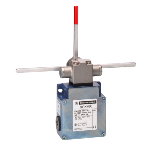 limit switch XCKMR - reverse head stay put crossed rods - 2x(2 NC) - slow - Pg13 - Telemecanique Sensors - XCKMR54D2