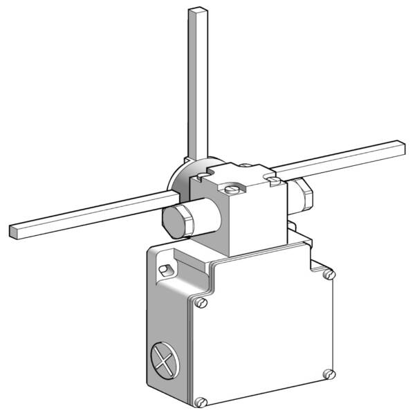 limit switch XCKMR - reverse head stay put crossed rods - 2x(2 NC) - slow - M20 - Telemecanique Sensors - XCKMR54D2H29