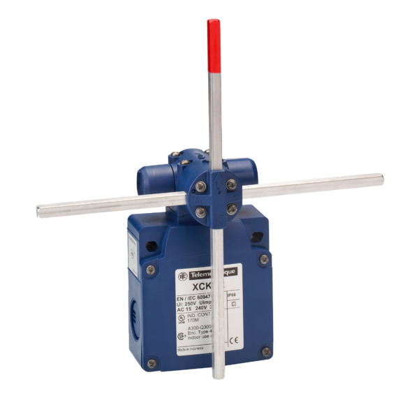 limit switch XCKVR - stay put crossed rods lever 6mm - 2x(NC+NO) - slow - M20 - Telemecanique Sensors - XCKVR24SR1H29