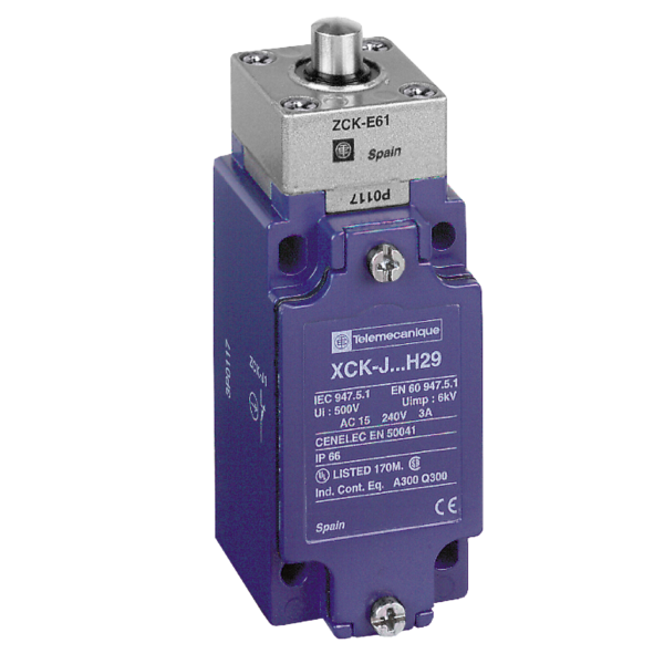 limit switch XCKJ - metal end plunger - 1NC+1NO - snap action - M20 - Telemecanique Sensors - XCKJ161H29