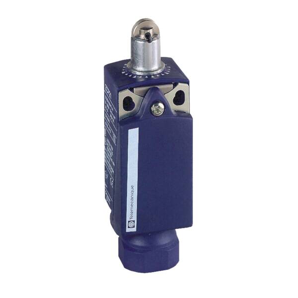 limit switch XCKP - steel roller plunger - 1NC+1NO - snap - 1/2NPT - Telemecanique Sensors - XCKP2102N12