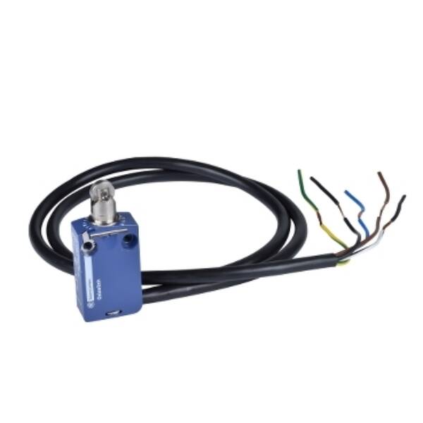 limit switch XCMD - steel roller plunger - 1NC+1NO - snap - 5 m - Telemecanique Sensors - XCMD2102L5