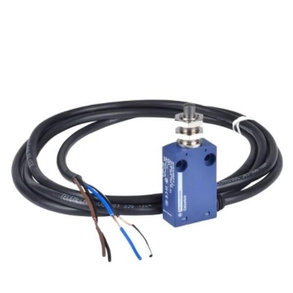 limit switch XCMN - M12 metal end plunger - 1NC+1NO - snap - 2 m - Telemecanique Sensors - XCMN21F0L2