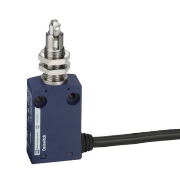 limit switch XCMN - M12 steel roller plunger - 1NC+1NO - snap - 1 m - Telemecanique Sensors - XCMN21F3L1