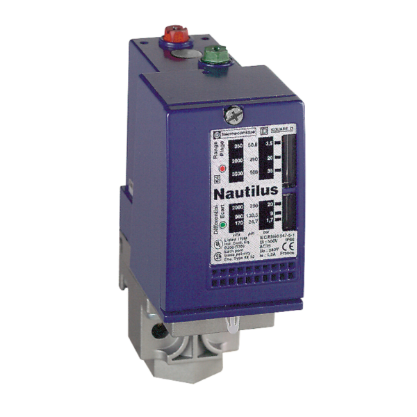 pressure switch XMLC 10 bar - adjustable scale 2 thresholds - 2 C/O - Telemecanique Sensors - XMLC010C2S12