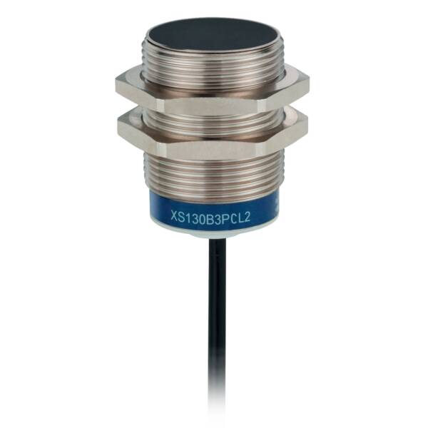 inductive sensor XS1 M30 - L45mm - brass - Sn15mm - 12..24VDC - cable 2m - Telemecanique Sensors - XS130B3PAL2