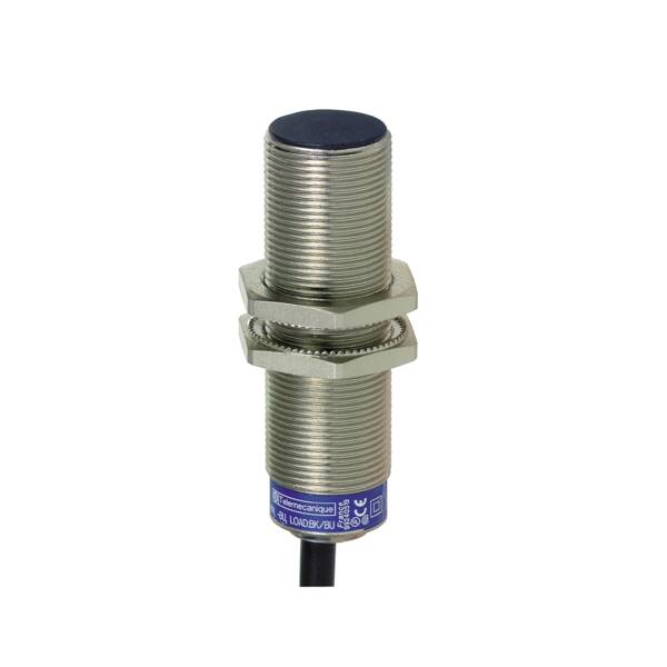 Inductive proximity sensors XS, inductive sensor XS1 M18, L60mm, brass, Sn5mm, DC, cable 2 m - Telemecanique Sensors - XS1M18PC410P