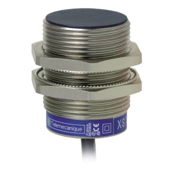 inductive sensor XS1 M30 - L43mm - brass - Sn20mm - 12..24VDC - cable 5m - Telemecanique Sensors - XS1N30PA349L1