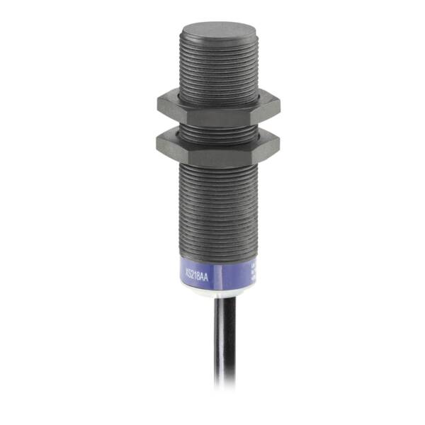 inductive sensor XS2 M18 - L60mm - PPS - Sn12mm - 12..48VDC - cable 2m - Telemecanique Sensors - XS218AANAL2