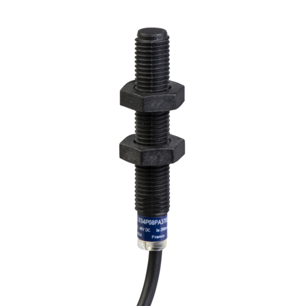 inductive sensor XS4 M8 - L50mm - PPS - Sn2.5mm - 12..48VDC - cable - Telemecanique Sensors - XS4P08PA370E1