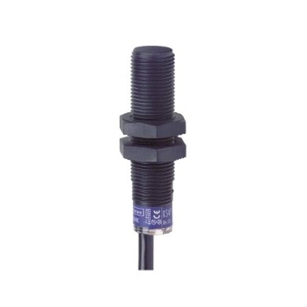 inductive sensor XS4 M12 - L50mm - PBT - Sn4mm - 12..24VDC - cable 2m - Telemecanique Sensors - XS4P12AB120