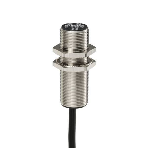 inductive sensor XS5 M18 - L62mm - brass - Sn5mm - 12..48VDC - cable 2m - Telemecanique Sensors - XS518BLNAL2