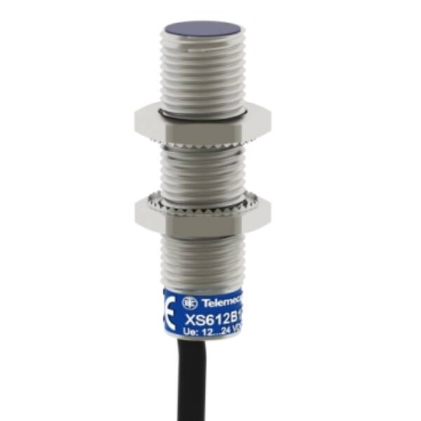 inductive sensor XS6 M12 - L54mm - brass - Sn4mm - 12..48VDC - cable 2m - Telemecanique Sensors - XS612B1DAL2