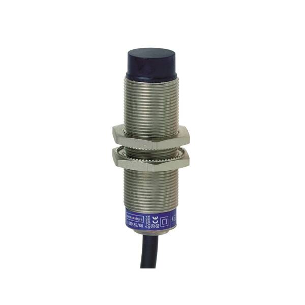 inductive sensor XS6 M18 - L60mm - brass - Sn12mm - 24..240VAC/DC - cable 2m - Telemecanique Sensors - XS618B4MAL2