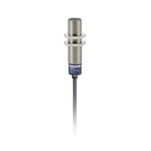 capacitive sensor - XT1 - cylindrical M18 - brass - Sn 5mm - cable 2m - Telemecanique Sensors - XT118B1FBL2