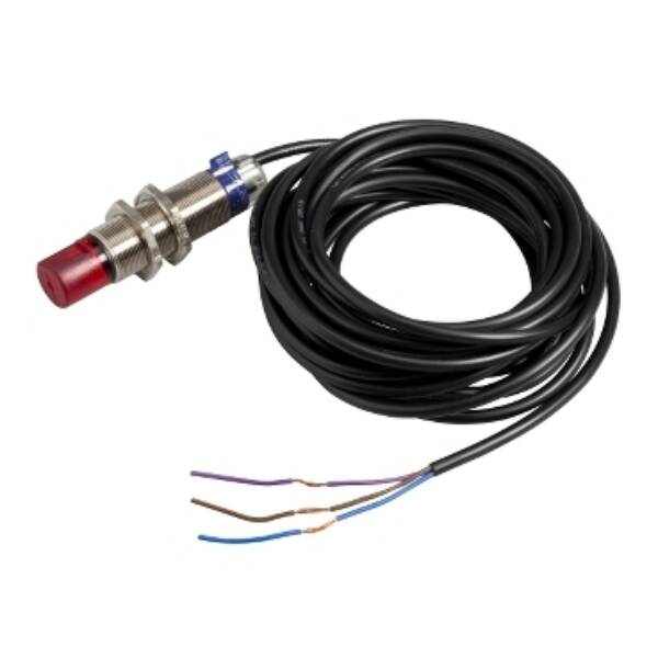 photo-electric sensor - XUB - receiver - 90° - Sn 15m - 12..24VDC - cable 2m - Telemecanique Sensors - XUB2BPAWL2R