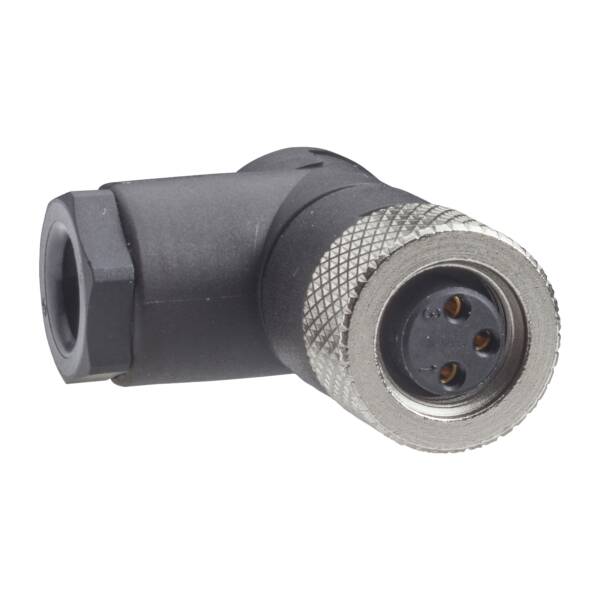 female, M8, 4-pin, straight connector - cable gland M9.5 x 1 - Telemecanique Sensors - XZCC8FDM40S