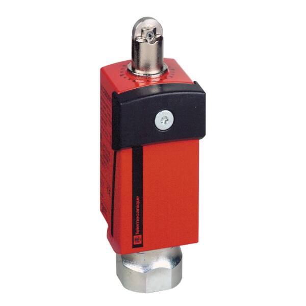 Safety limit switch, Telemecanique Safety switches XCS, metal, roller plunger, 2NC+1 NO, 1 entry tapped Pg 13.5 - Telemecanique Sensors - XCSD3902G13