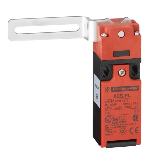 safety switch XCSPL - elbowed flush lever - to left - 2NC -M16 - Telemecanique Sensors - XCSPL792