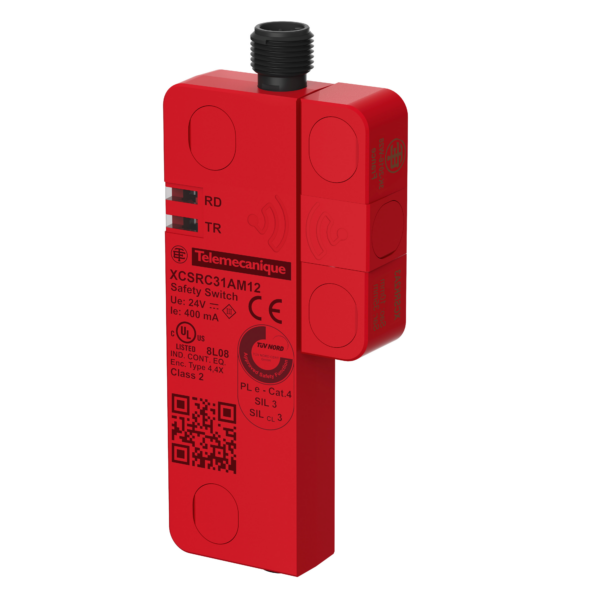 Preventa RFID safety switch, Telemecanique Safety switches XCS, contactless Standalone model EDM+Auto 2new re pairing enabled - Telemecanique Sensors - XCSRC31AM12