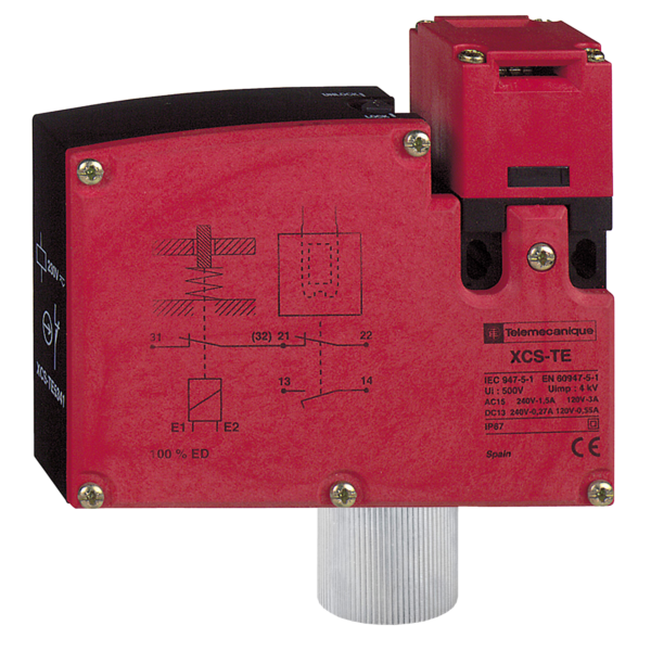 plastic safety switch XCSTE - 1NC+1NO- slow break- 1 entry tapped 1/2" NPT -24V - Telemecanique Sensors - XCSTE5313