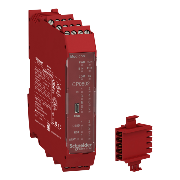 Safety Controller CPU screw term. combined with backplane expansion connector - Schneider Electric - XPSMCMCP0802BC