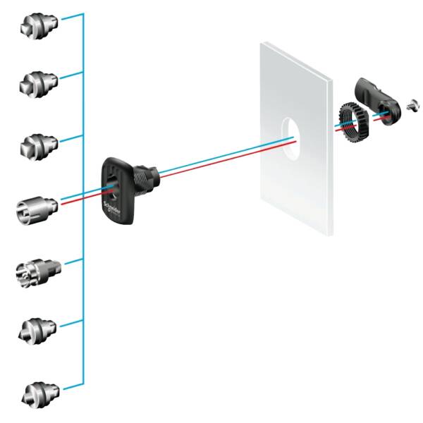 Square lock insert 8mm for Spacial S3D encl. - Schneider Electric - NSYAEDLS8S3D