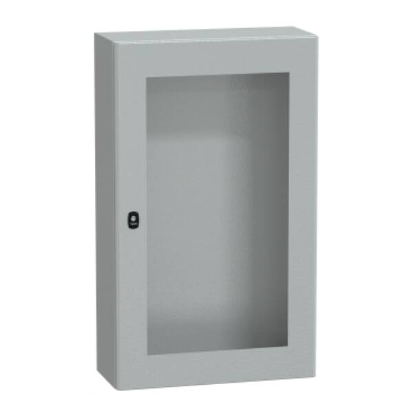 Spacial S3D tspt door w/o mount.plate. H1000xW600xD250 IP66 IK08 RAL7035. - Schneider Electric - NSYS3D10625T