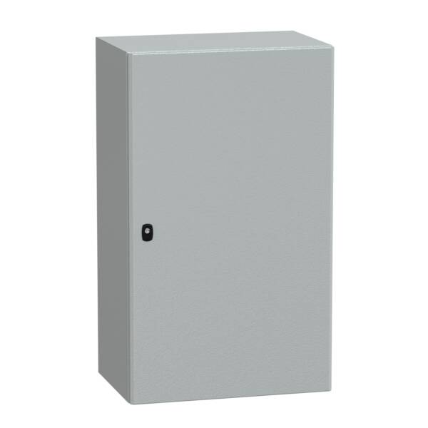 Spacial S3D plain door with mount.plate. H1000xW600xD400 IP66 IK10 RAL7035. - Schneider Electric - NSYS3D10640P