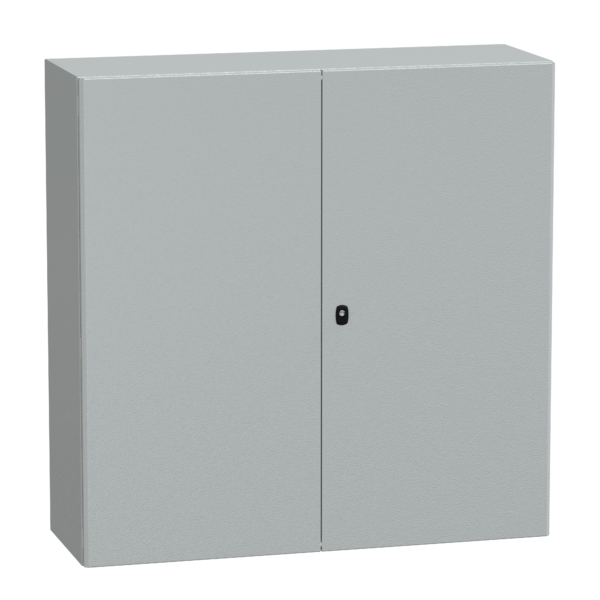 Spacial S3D plain door with mount.plate. H1200xW1200xD400 IP55 IK10 RAL7035. - Schneider Electric - NSYS3D121240DP