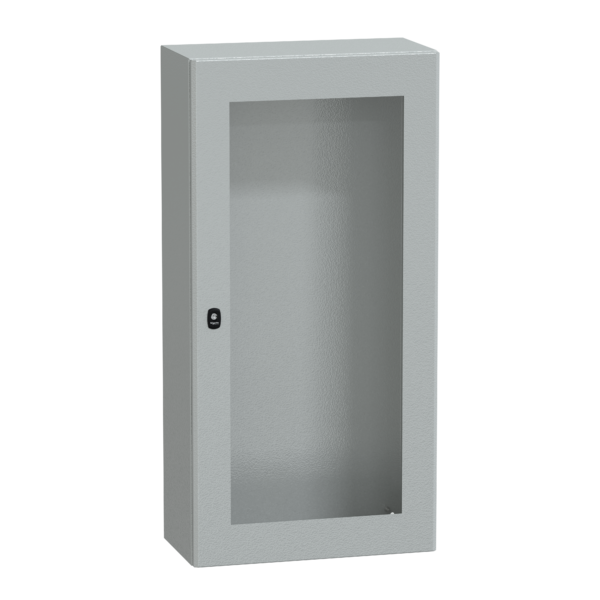 Spacial S3D tspt door w/o mount.plate. H1200xW600xD300 IP66 IK08 RAL7035. - Schneider Electric - NSYS3D12630T