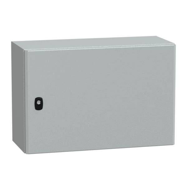 Spacial S3D plain door w/o mount.plate. H400xW600xD250 IP66 IK10 RAL7035. - Schneider Electric - NSYS3D4625